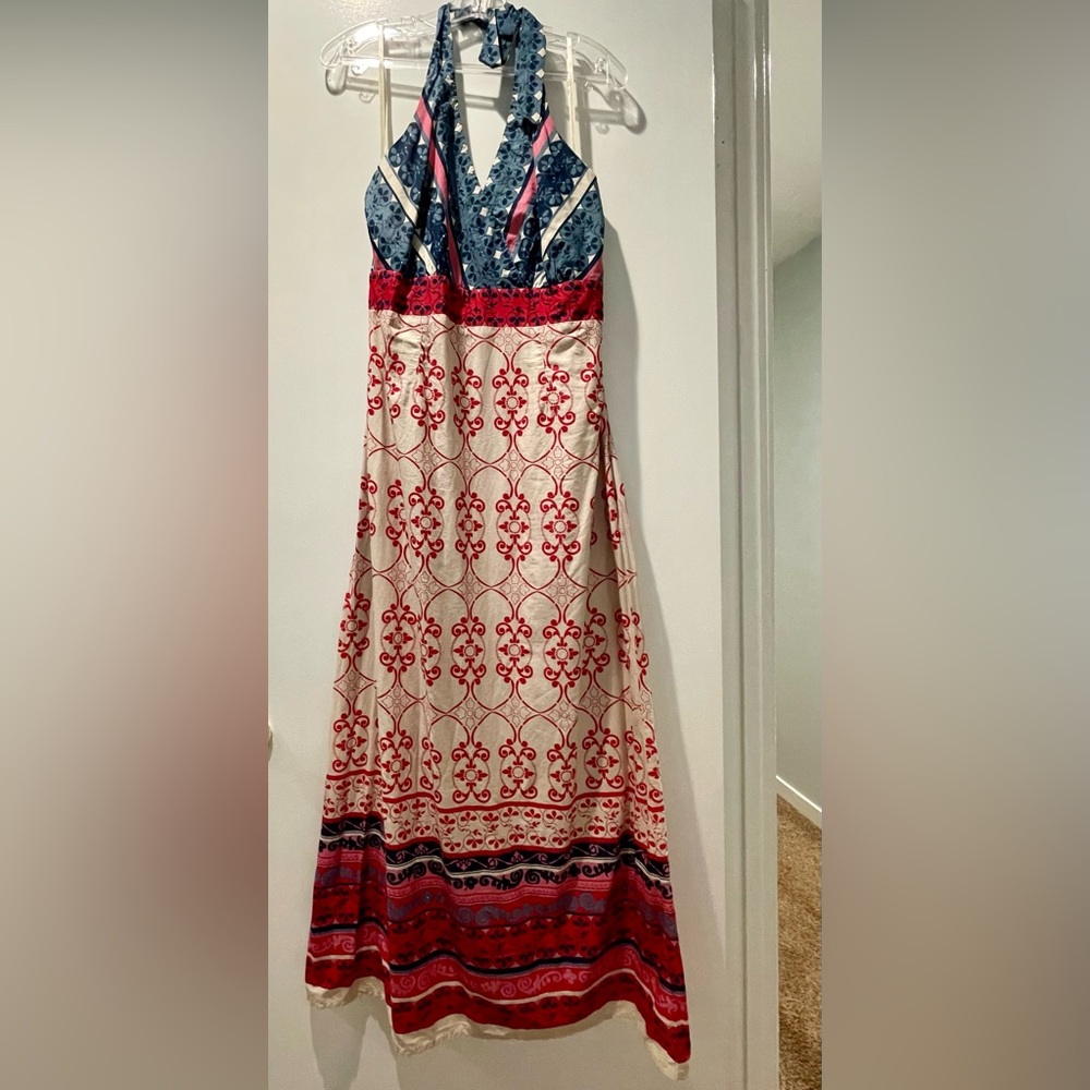 Style & Co Halter Maxi Dress Bohemian Print, NWT size 8 Petite